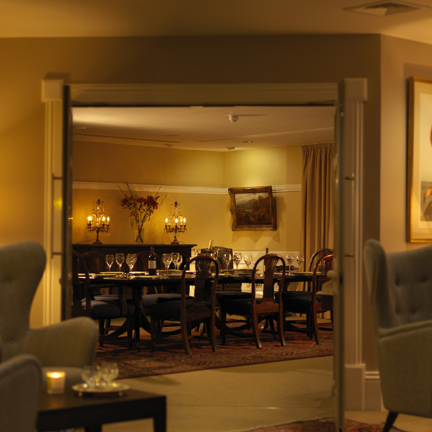 Private dining area, which can be seen from the lounge area